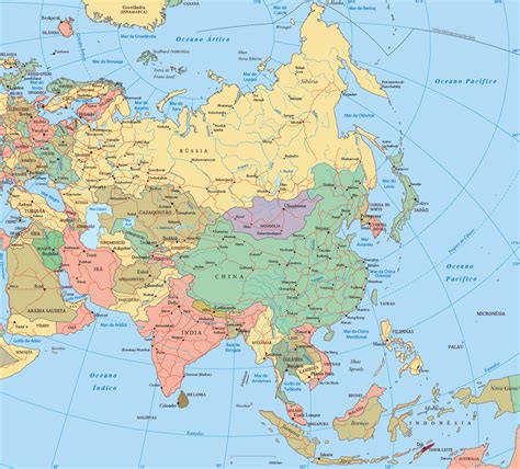 mapa da asia